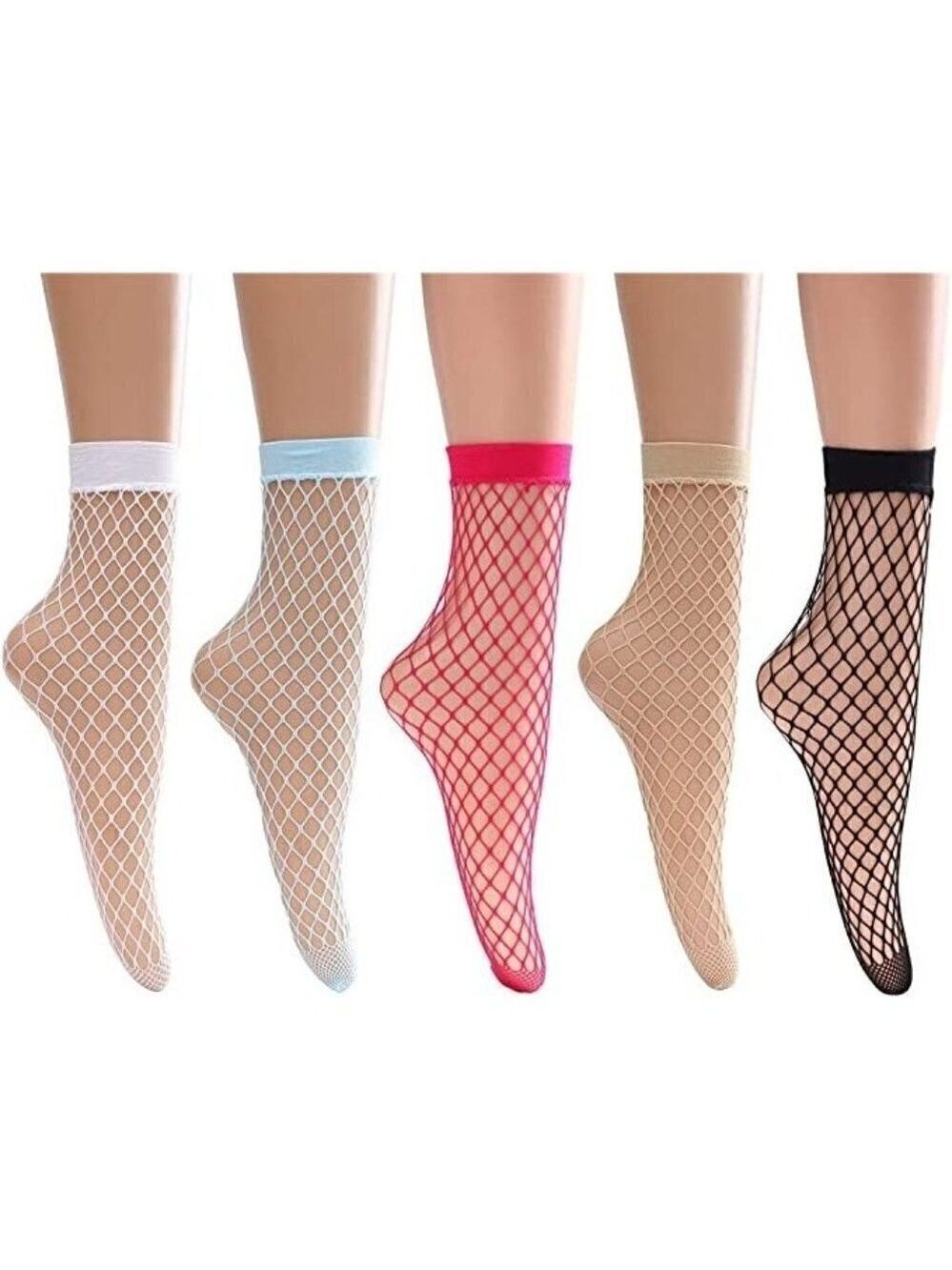 Fishnet Socks Lace Short Ankle Stockings Socks Boots Heels Anklet Dress NWT
